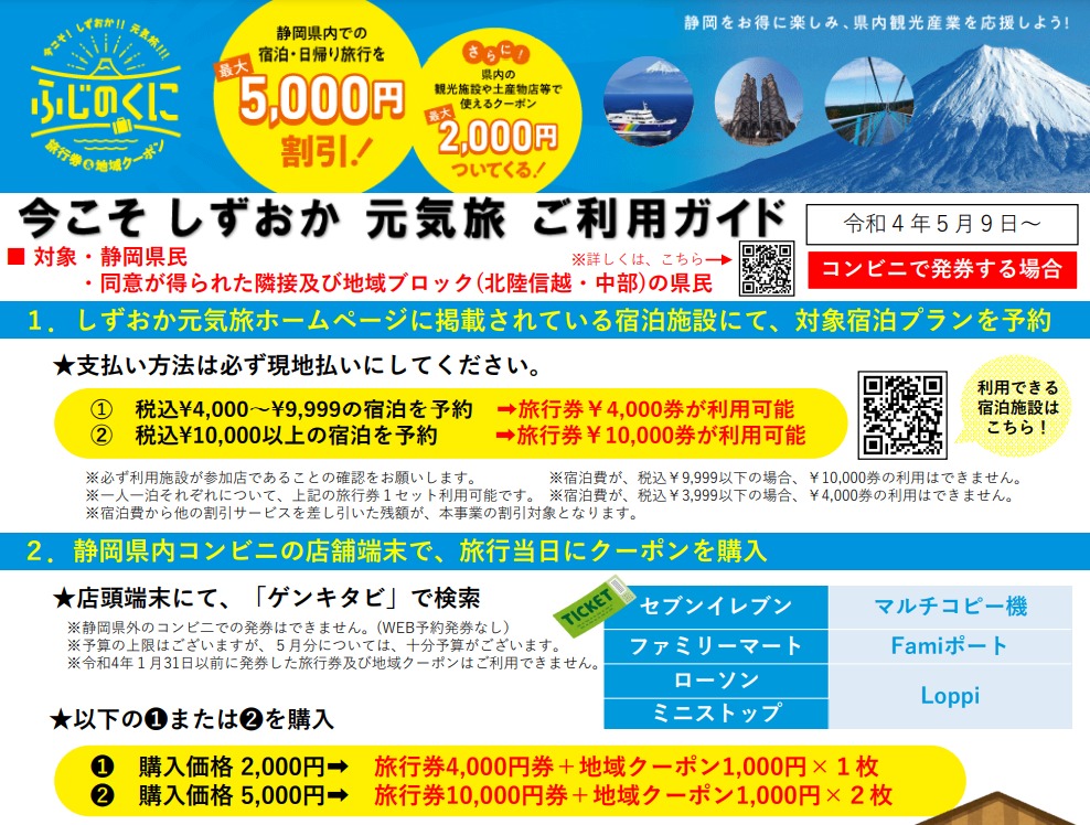 静岡県民割 今こそしずおか元気旅 5 月 25 日から延長分開始 Gotoトラベル ふじのくに地域クーポンまとめ ホテル 旅行クーポンメディア Airstair